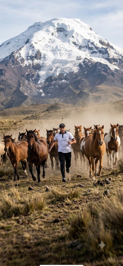 Bryan Aguirre running with the herd